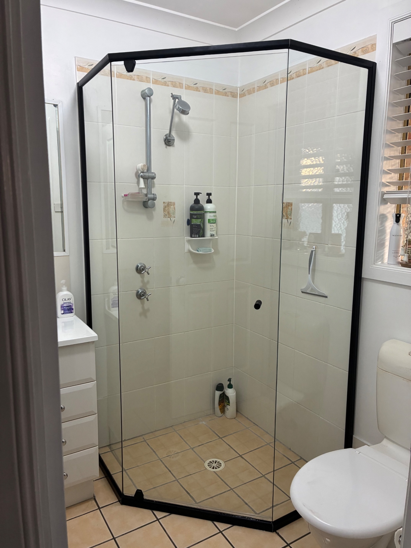 Semi-Frameless shower screen